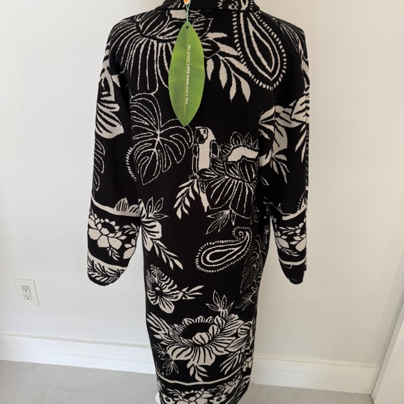 FARM Rio Paisley Bloom Black Knit Maxi Dress NWT Heavyweight Warm NWT - Picture 6 of 9